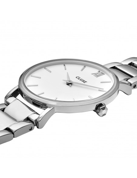 Montre Minuit CW0101203026 3-link, White/Silver