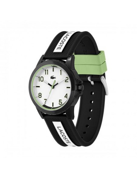 MONTRE LACOSTE TEEN/RIDER 2020141 SILICONE NOIR ET BLANC