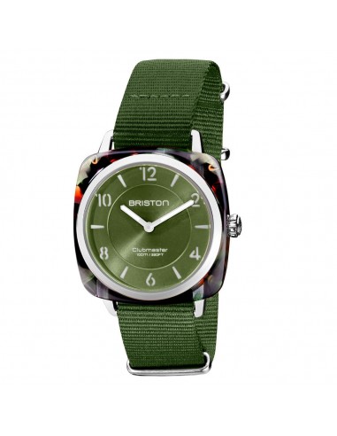 Montre BRISTON CLUBMASTER CHIC ACETATE VERT OLIVE 21536.SA.UG.26.NOL