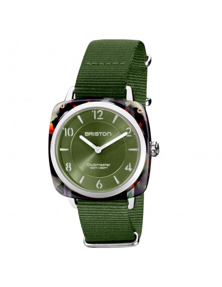 Montre BRISTON CLUBMASTER CHIC ACETATE VERT OLIVE 21536.SA.UG.26.NOL