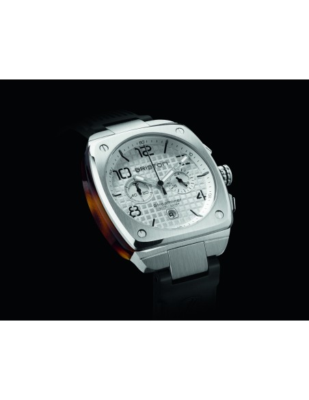 Montre BRISTON STREAMLINER URBAN ACIER ET ACETATE BLANC 22142.S.T.2.RB