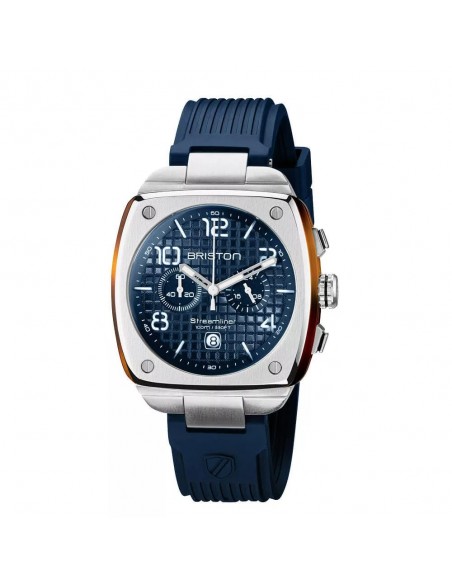 Montre BRISTON STREAMLINER URBAN ACIER ET ACETATE BLEU 22142.S.T.15.RNB