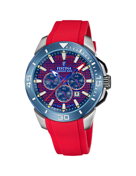 Montre FESTINA CHRONO BIKE F20642/2 ROUGE BRACELET CAOUTCHOUC HOMME