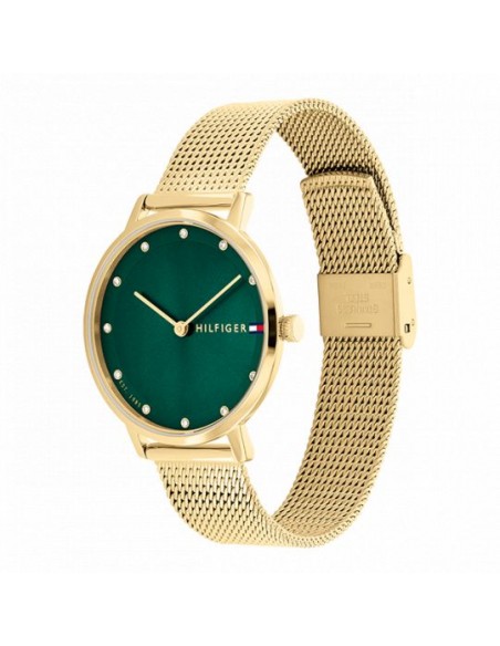 Montre TOMMY HIFILGER PIPA 1782668 DORE CADRAN VERT