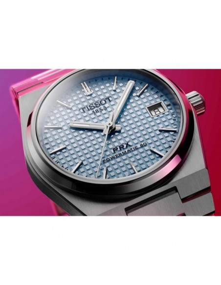 Montre TISSOT PRX DAME POWERMATIC 80 T1372071135100 Acier Cadran Bleu