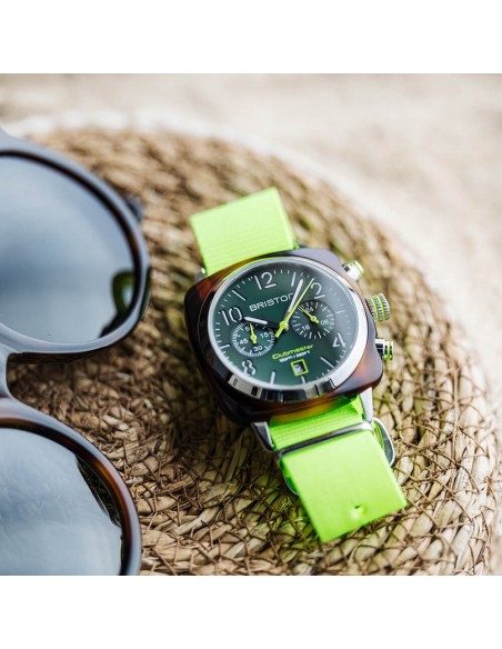 Montre BRISTON CLUBMASTER CLASSIC SUMMER VIBES 24140.SA.T.10.NYG JAUNE