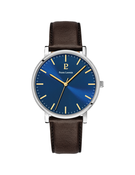 Montre Pierre Lannier ESSENTIAL 217G164  Bleu Bracelet brun