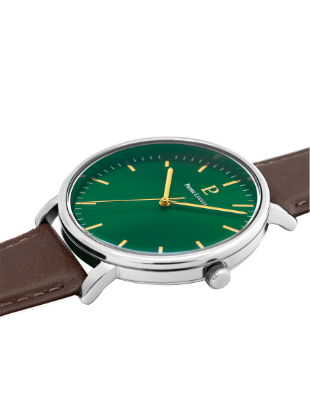 Montre Pierre Lannier ESSENTIAL 217G174  Vert Bracelet brun