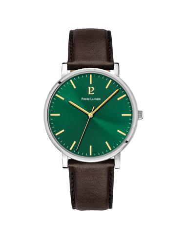 Montre Pierre Lannier ESSENTIAL 217G174  Vert Bracelet brun