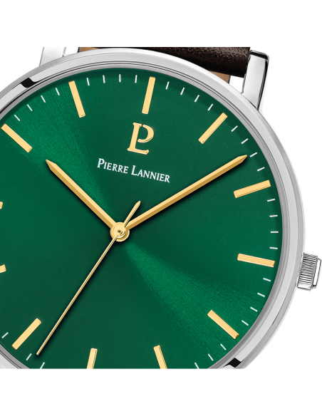 Montre Pierre Lannier ESSENTIAL 217G174  Vert Bracelet brun