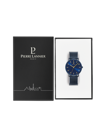 Montre Pierre Lannier ESSENTIAL 218F466  Bleu Maille Milanaise