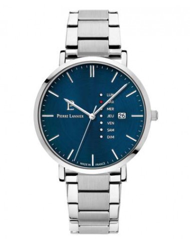 Montre Pierre Lannier DATA 242D161  Bleu Bracelet Acier