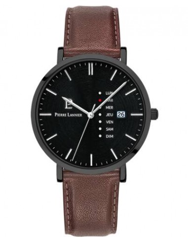 Montre Pierre Lannier DATA 243H434 Noir Bracelet Cuir