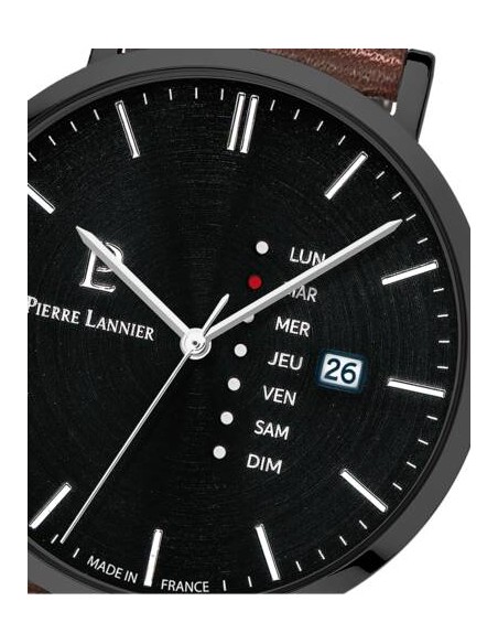 Montre Pierre Lannier DATA 243H434 Noir Bracelet Cuir