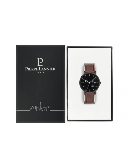 Montre Pierre Lannier DATA 243H434 Noir Bracelet Cuir