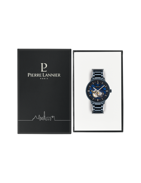 Montre Pierre Lannier TRIO 333D469 Cadran Bleu PVD bleu