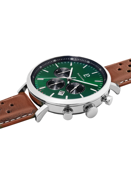 Montre Pierre Lannier BARON 219G164  Vert Bracelet brun