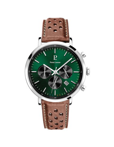 Montre Pierre Lannier BARON 219G164  Vert Bracelet brun