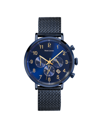 Montre Pierre Lannier BARON 220H469  PVD Bleu milanais