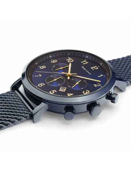 Montre Pierre Lannier BARON 220H469  PVD Bleu milanais