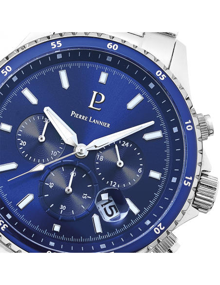 Montre Pierre Lannier CRONOS 226G161  Chronographe Bleu