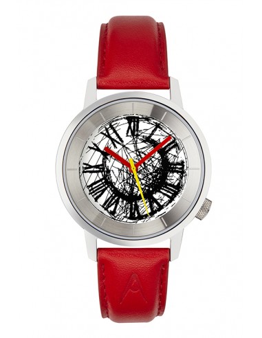 Montre AKTEO Griffé W 38mm IIc36 Cuir rouge