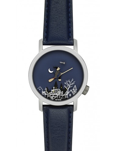 Montre AKTEO Sorcière 42mm EOn11 Cuir Bleu