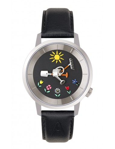 Montre AKTEO Jardin B 38mm EPa14 Cuir Noir