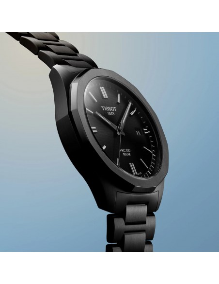 Montre Tissot PRC 100 SOLAR Quartz 39mm  T1514223305100 Noir