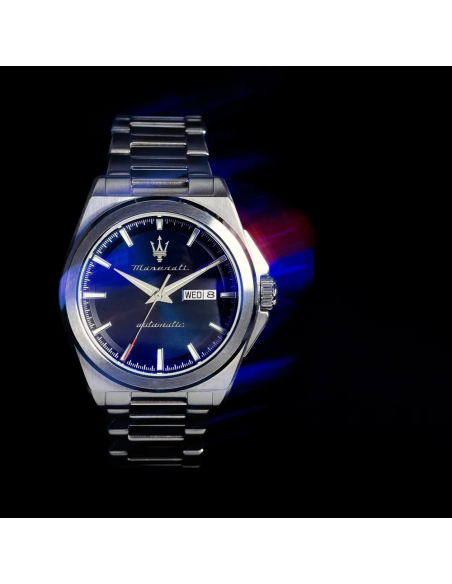 Montre MASERATI Velocita R8853152002 Automatique Cadran Bleu