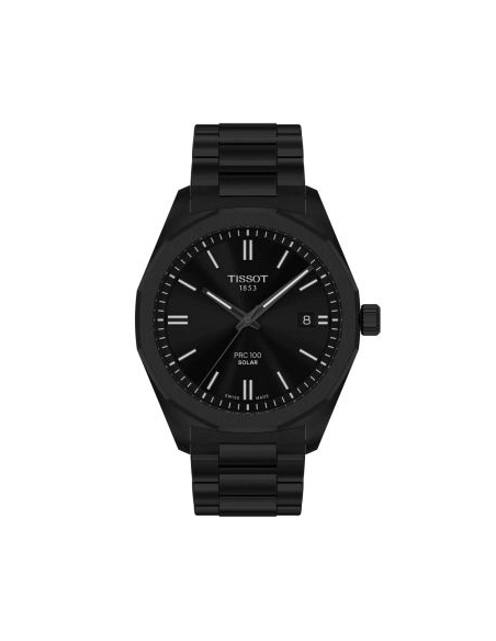 Montre Tissot PRC 100 SOLAR Quartz 39mm  T1514223305100 Noir