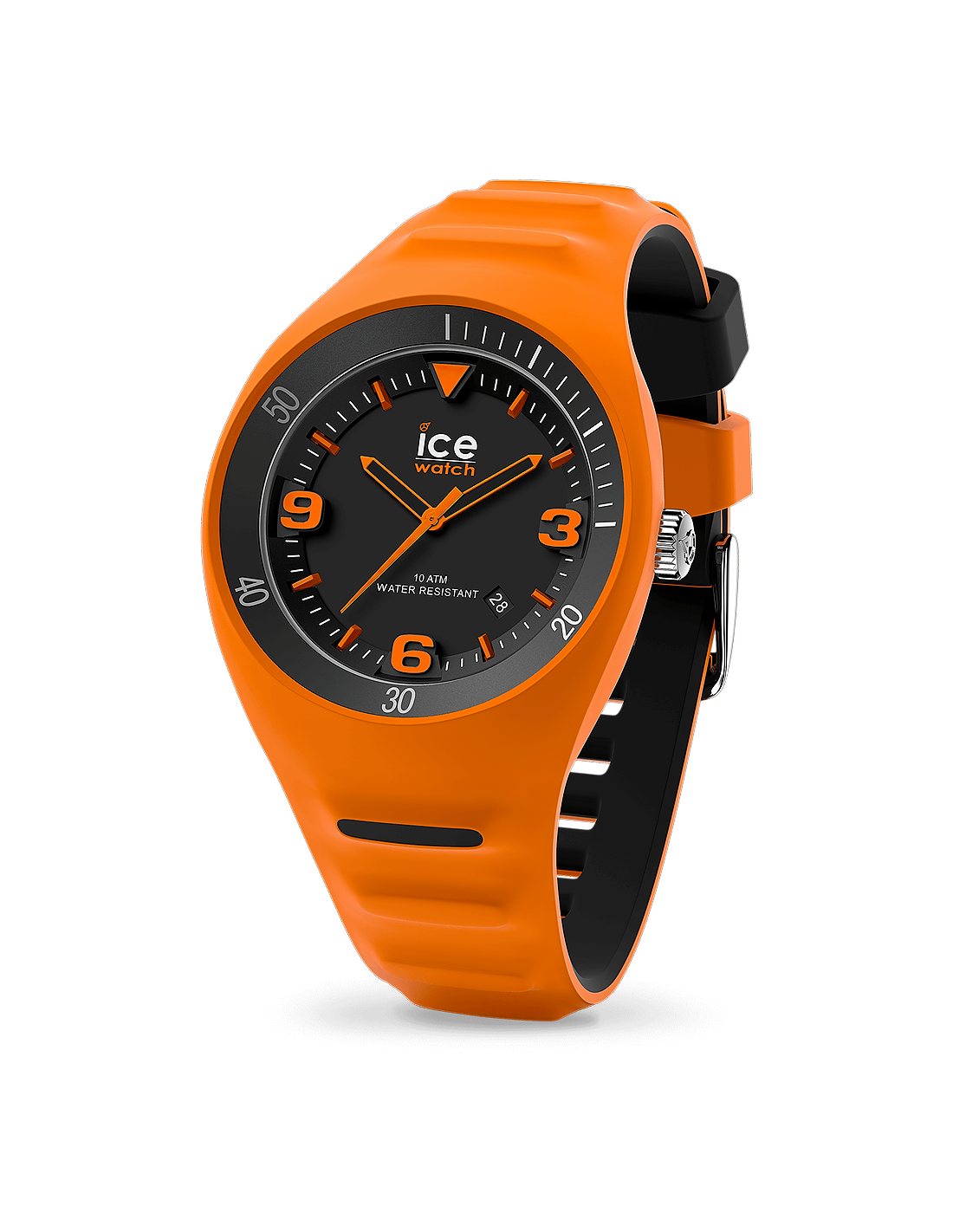 Néon pour Ice Montre 017601 Médium Orange Quartz Homme Watch P-Leclercq